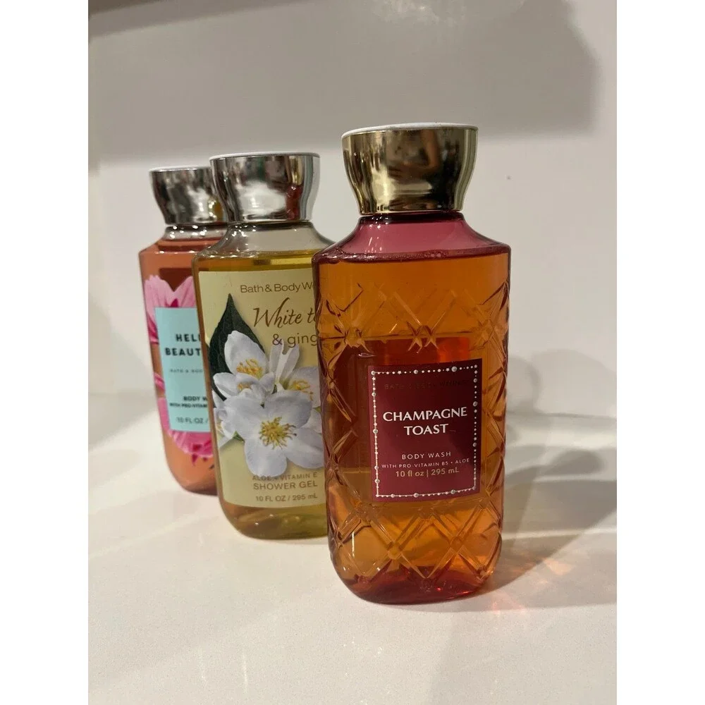 BBW DISCONTINUED White Tea & Ginger Wash Lot - Faceted Champagne Toast